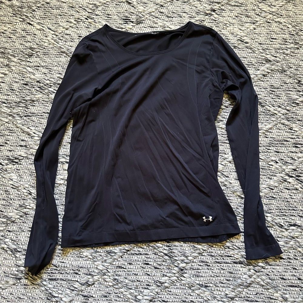 Under Armour Black Fitted Long Sleeve Blouse